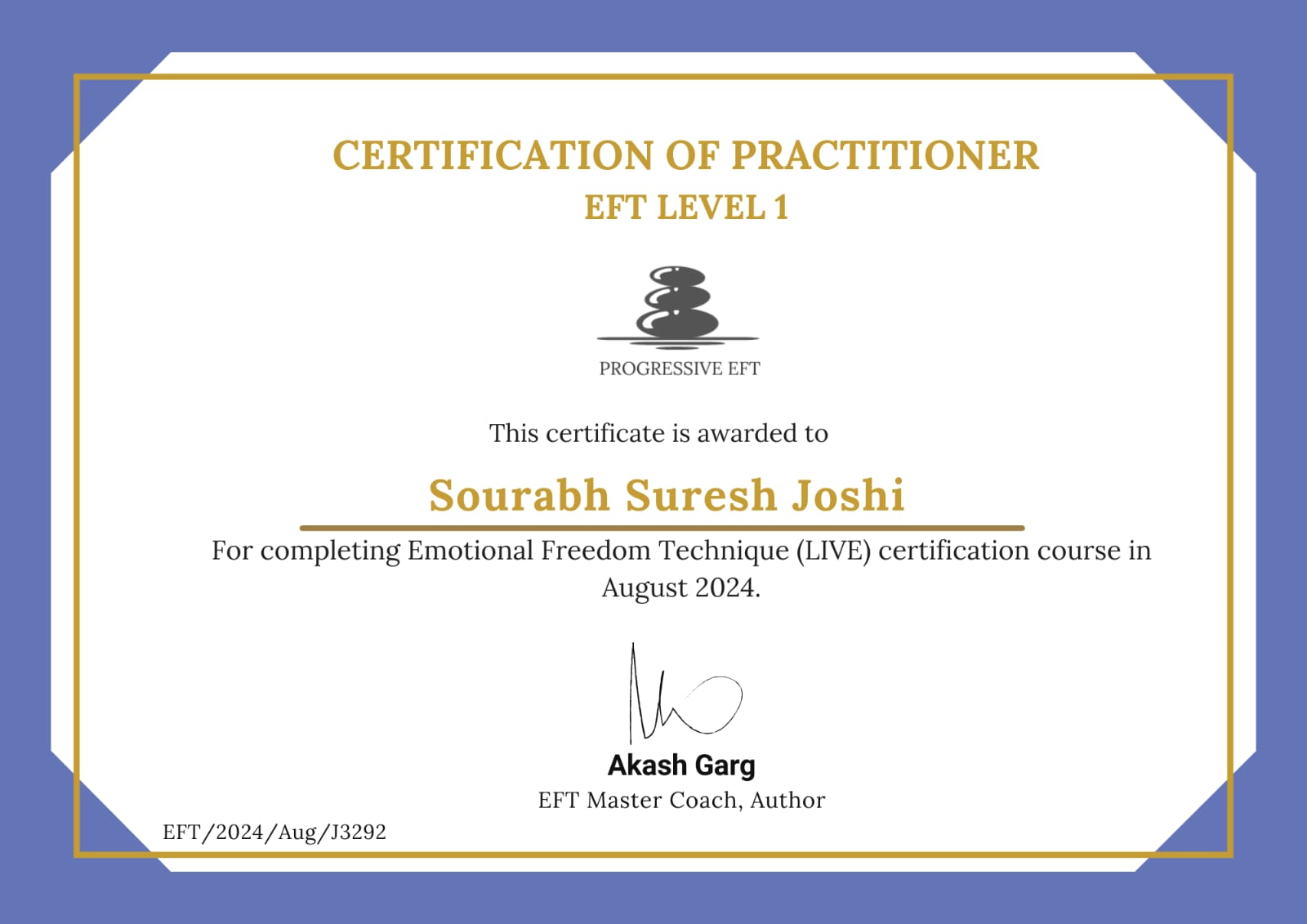 EFT Practitioner L1 Certificate